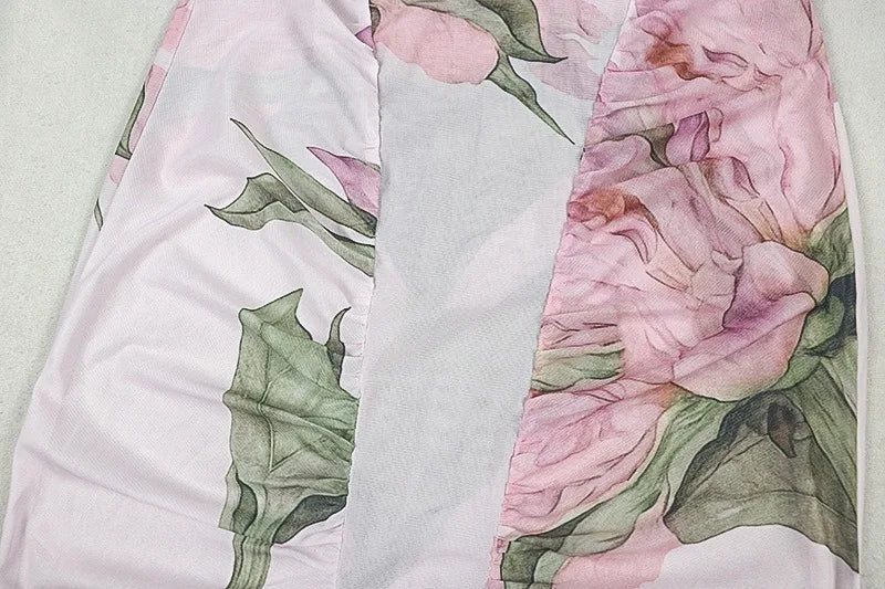 Baby Pink Floral Maxi Dress