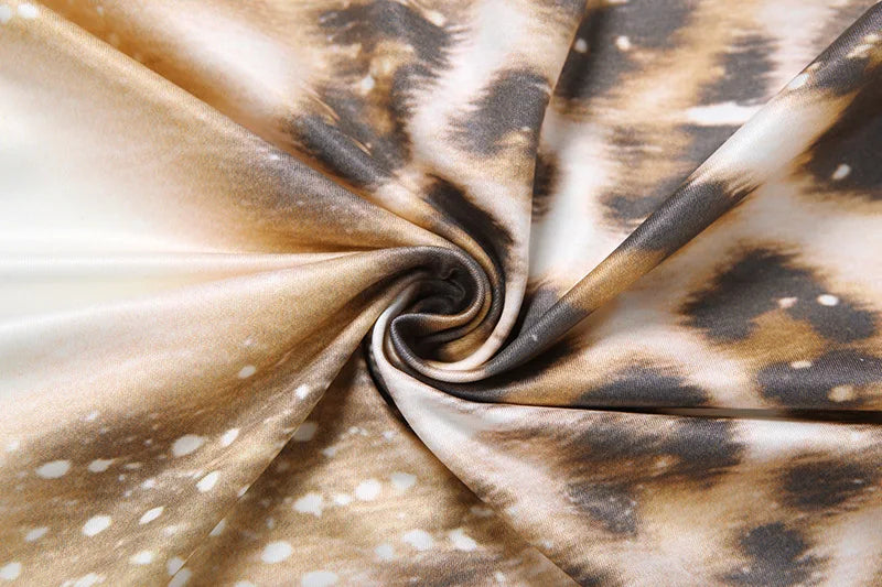 Leopard Tie Dye Halter Dress