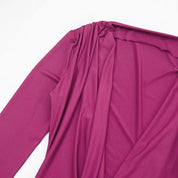 Rosy Deep V Mini Dress