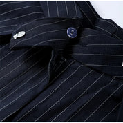 Pinstripe Pleated Wide Leg Pants