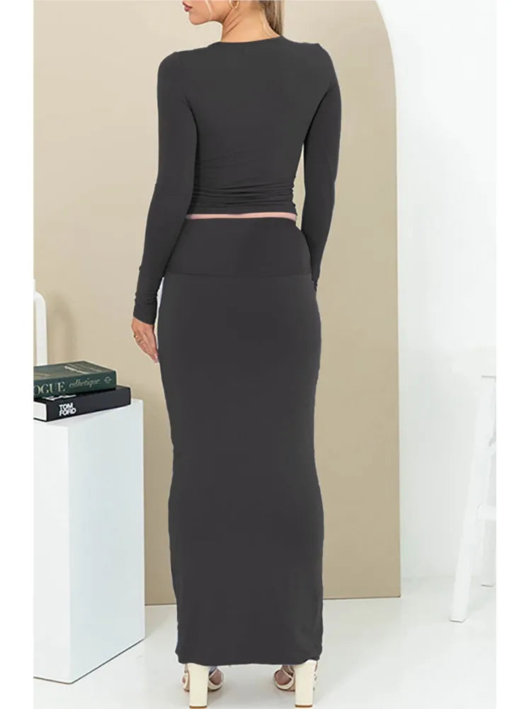 2 Piece Maxi Skirt Set