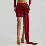 Barely There Lace Panel Skirt Set