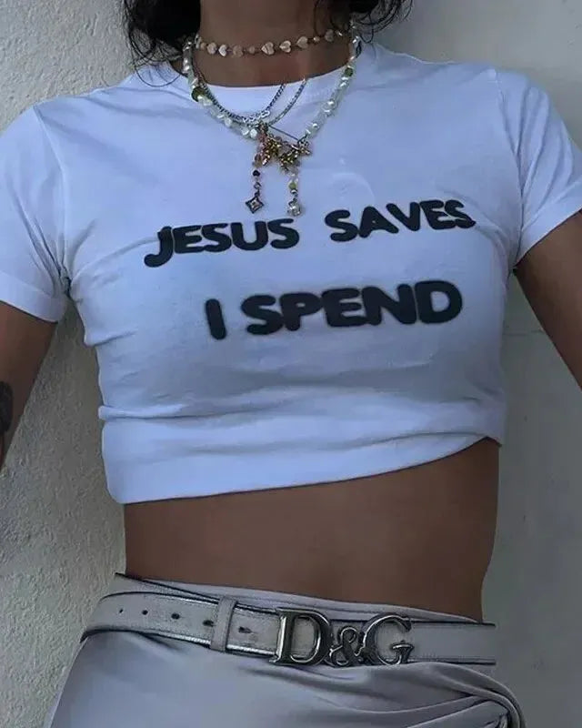 Jesus Saves I Spend Baby Tee