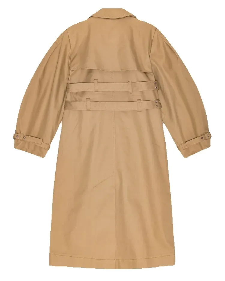 Khaki Double Breasted Trench Coat