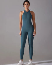 Racerback Zip Up Jumpsuit