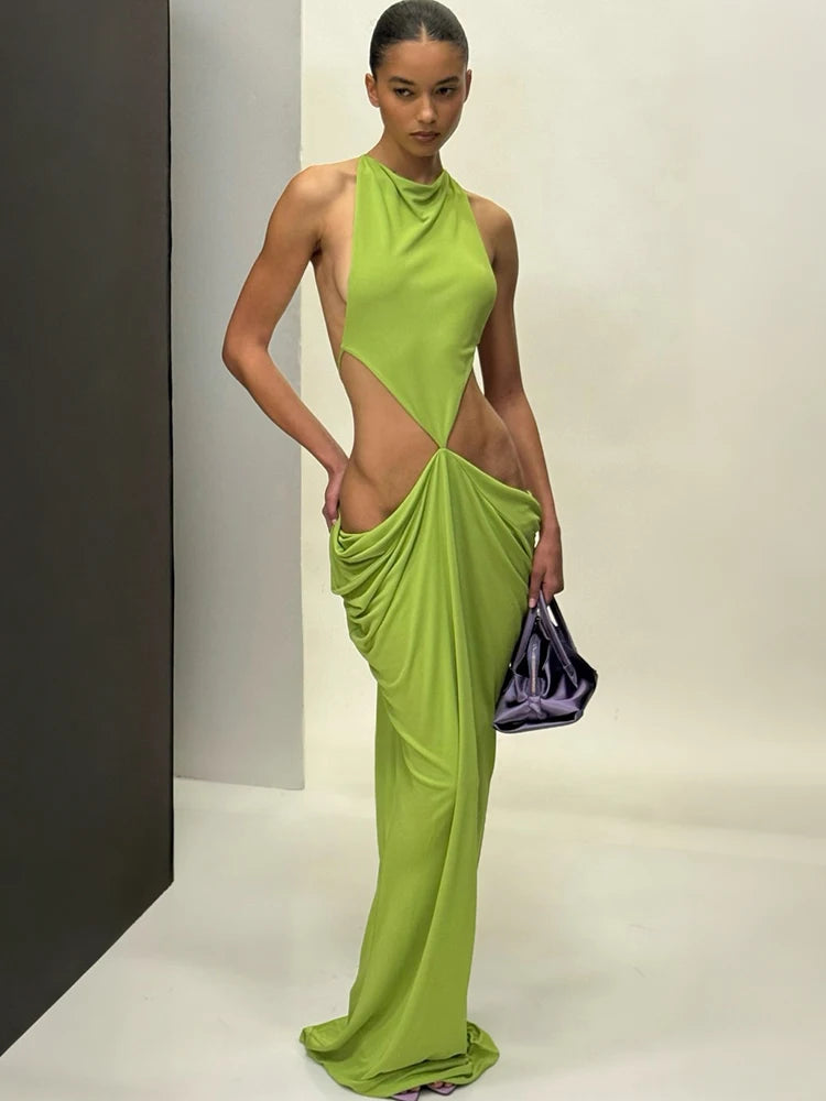 Monte Carlo Maxi Dress- Lime