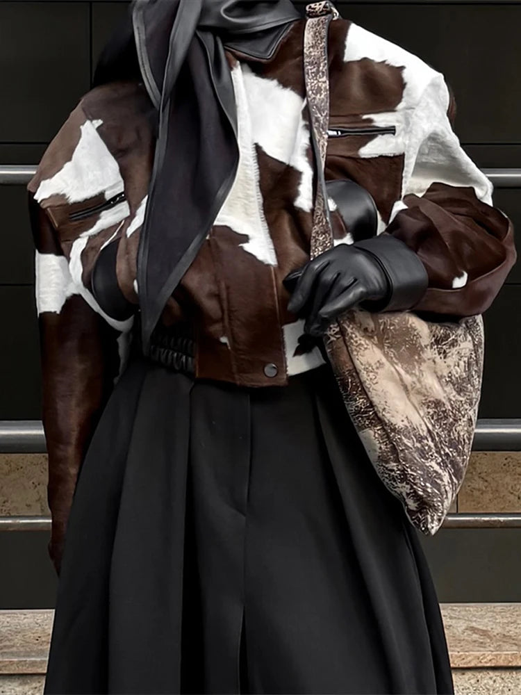 Cropped Cow Hyde Jacket
