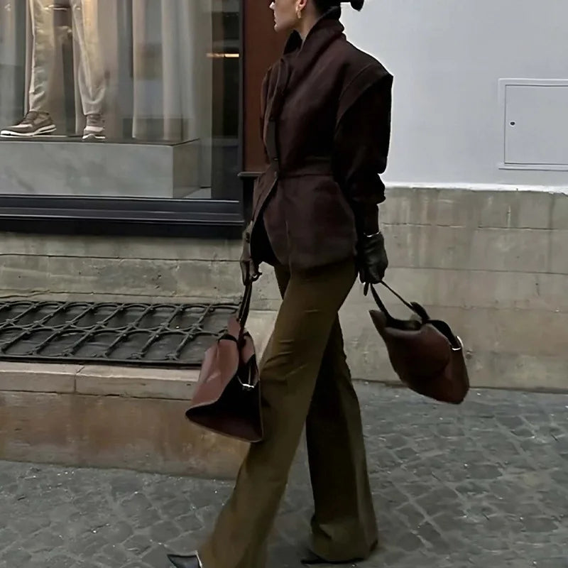 Single Breasted Suede Jacket