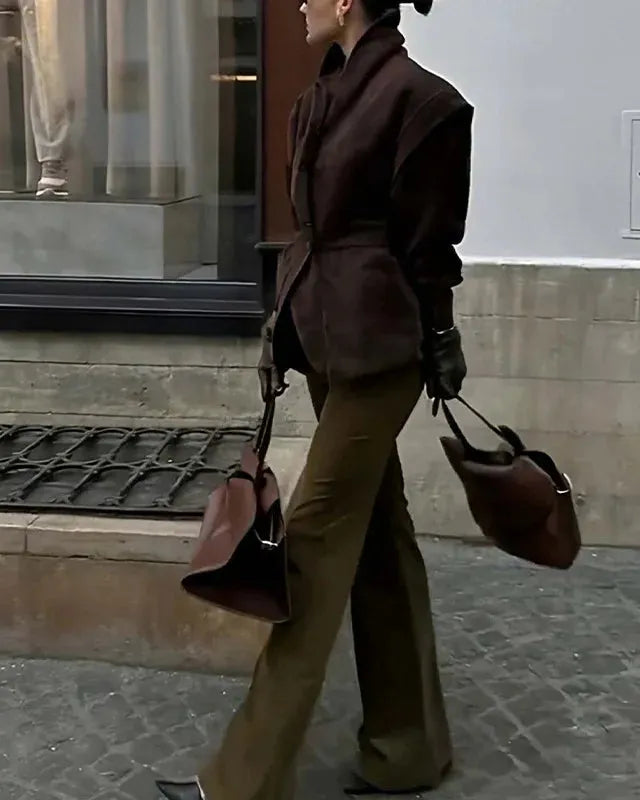 Single Breasted Suede Jacket