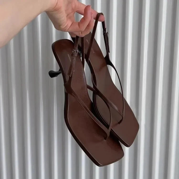 Retro Square Toe Sandals