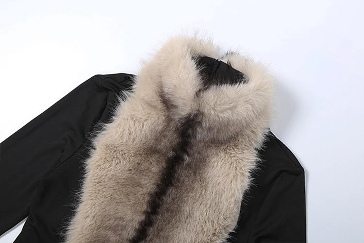 Faux Fur Mini Dress