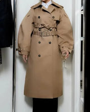 Khaki Double Breasted Trench Coat