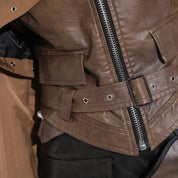 Khaki Faux Leather Jacket