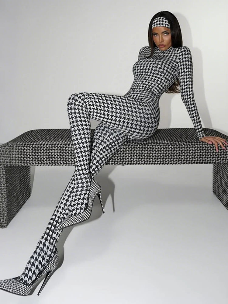 Houndstooth Jumpsuit