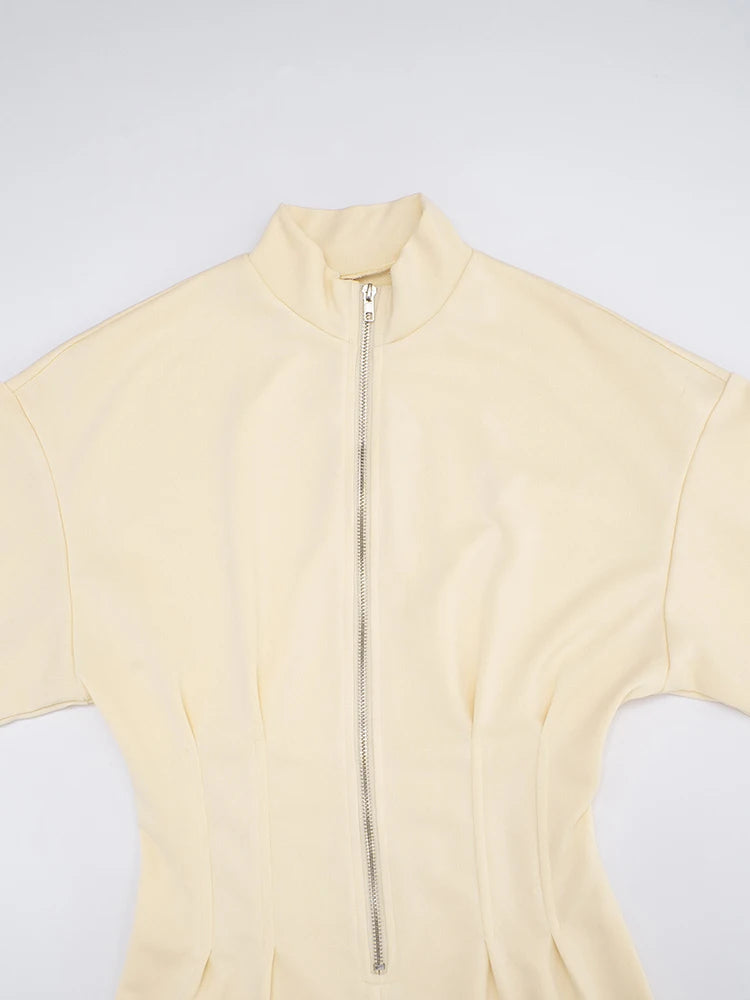 Zip Up Mini Dress