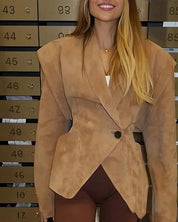 Single Breasted Suede Jacket