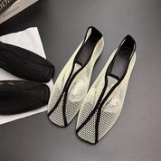 Mesh Square Toe Flats