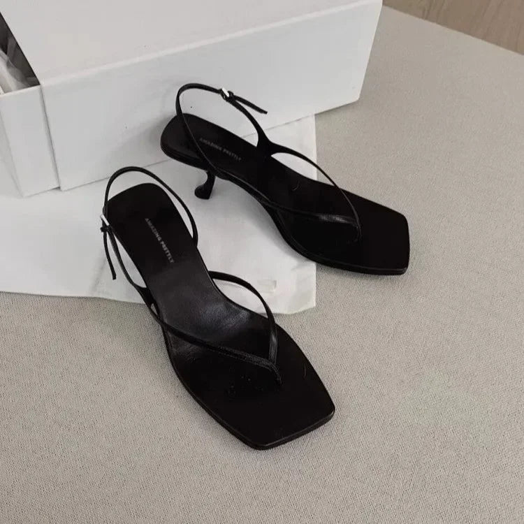 Retro Square Toe Sandals