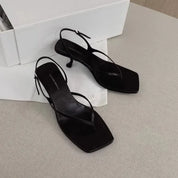 Retro Square Toe Sandals