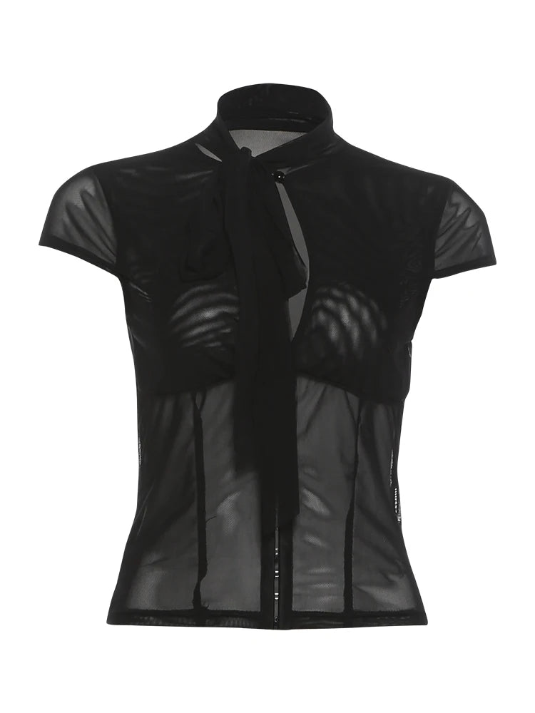 Marselle Cut Out Mesh Top