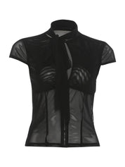 Marselle Cut Out Mesh Top