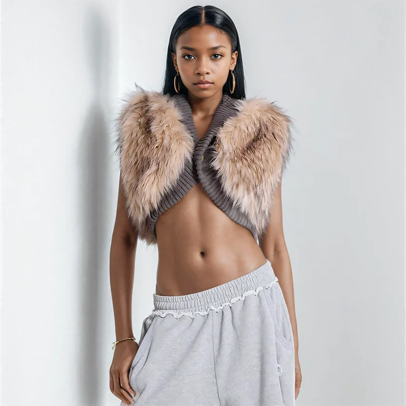 Fur Appliqué Vest