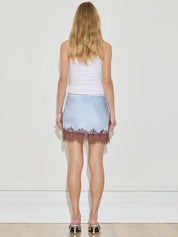 Lace Embroidered Mini Skirt