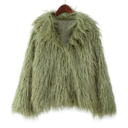 Chic Fluffy Faux Fur Coat