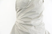Off White Asymmetric Strapless Top