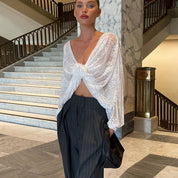 Lace Wrap Top