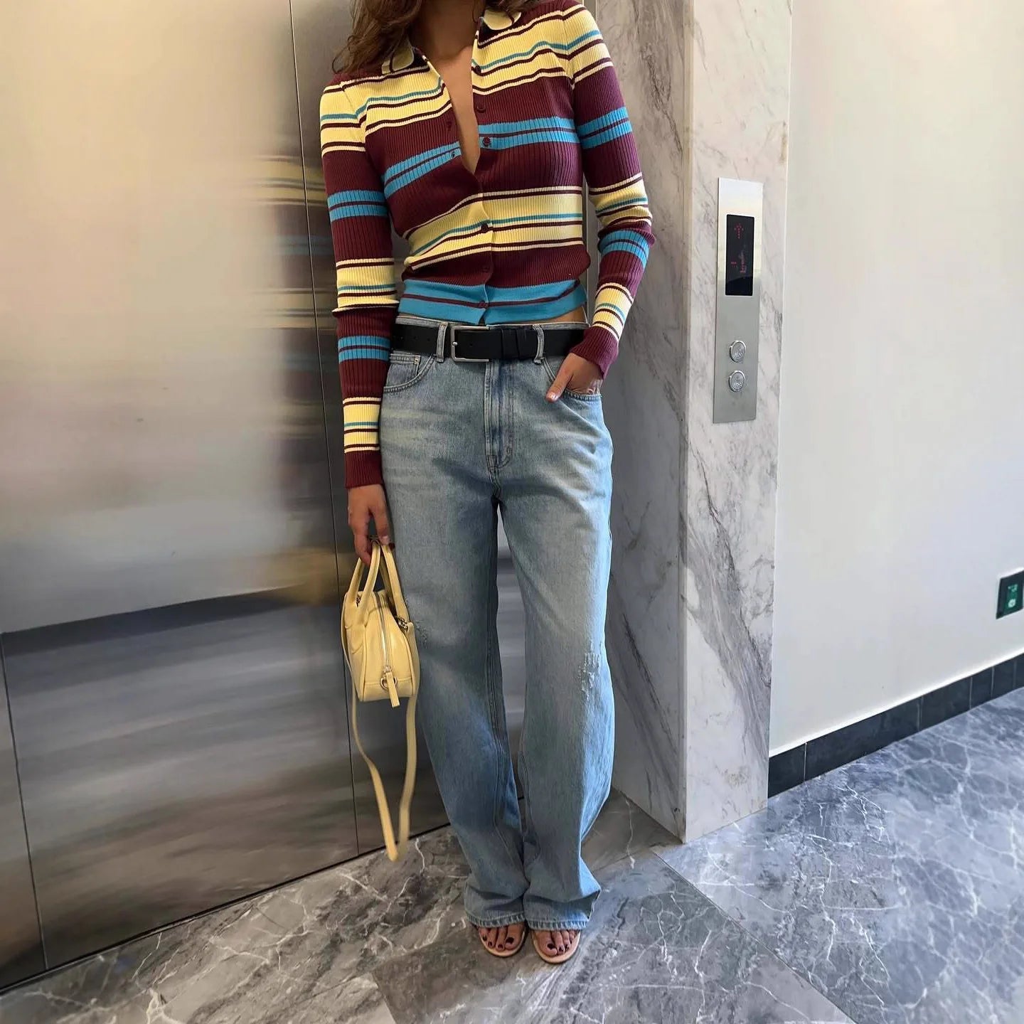 Paige Stripe Knitted Top