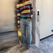 Paige Stripe Knitted Top