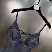 Denim Bustier Top