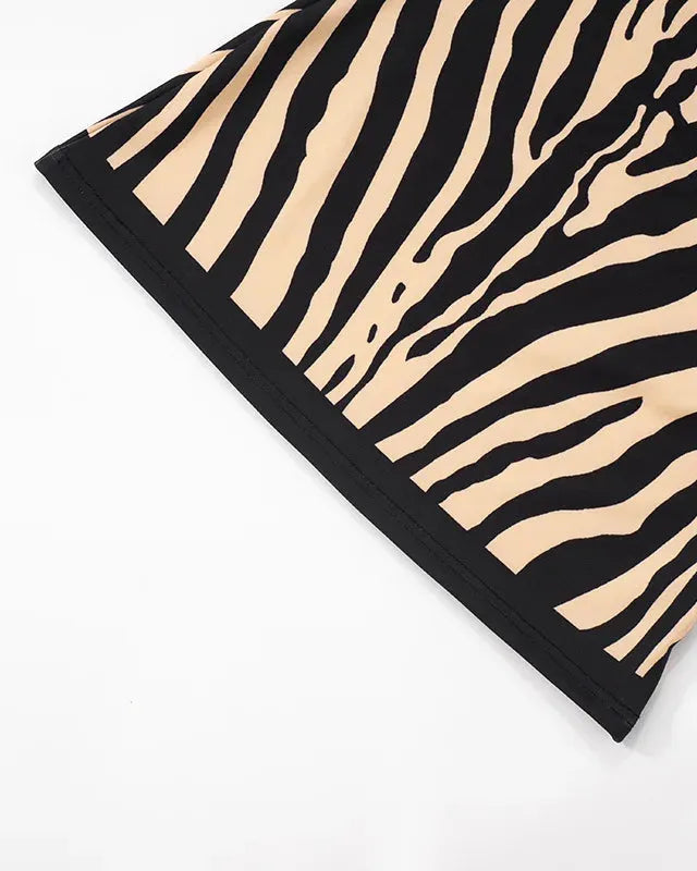 Zebra Striped Tube Dress