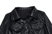 Faux Leather Crop Jacket