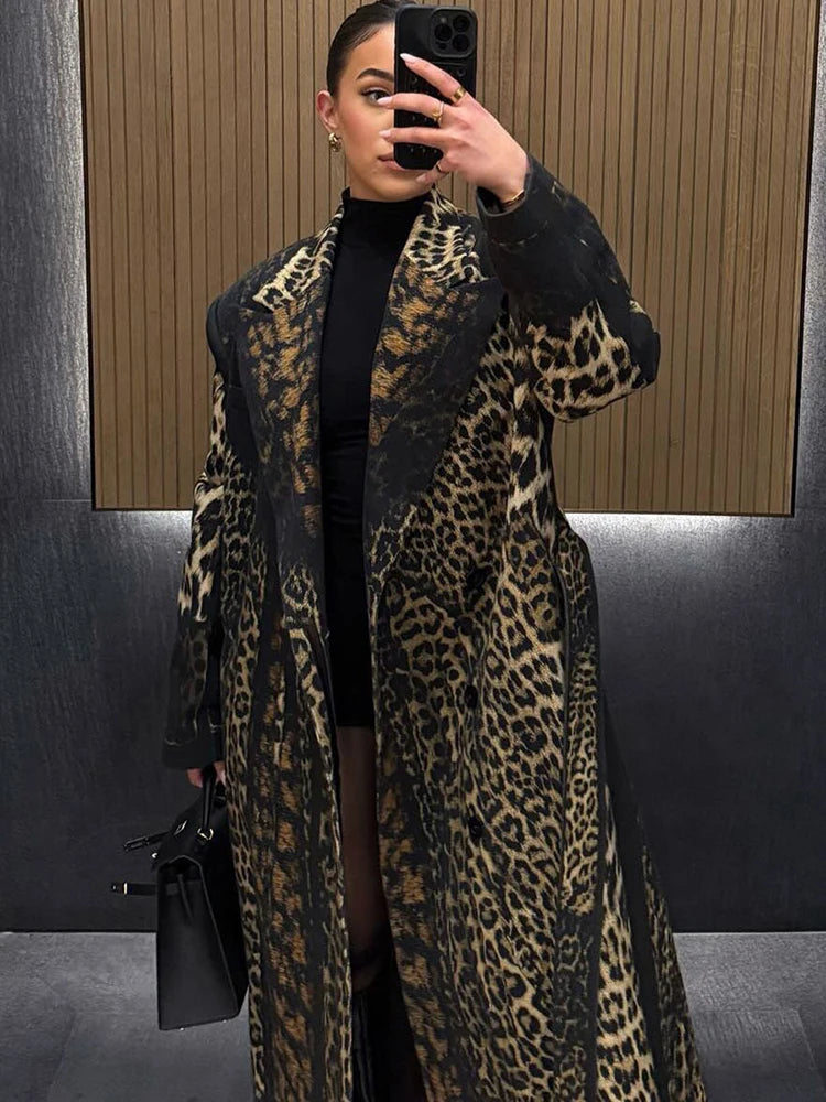 In The Wild Leopard Trench Coat