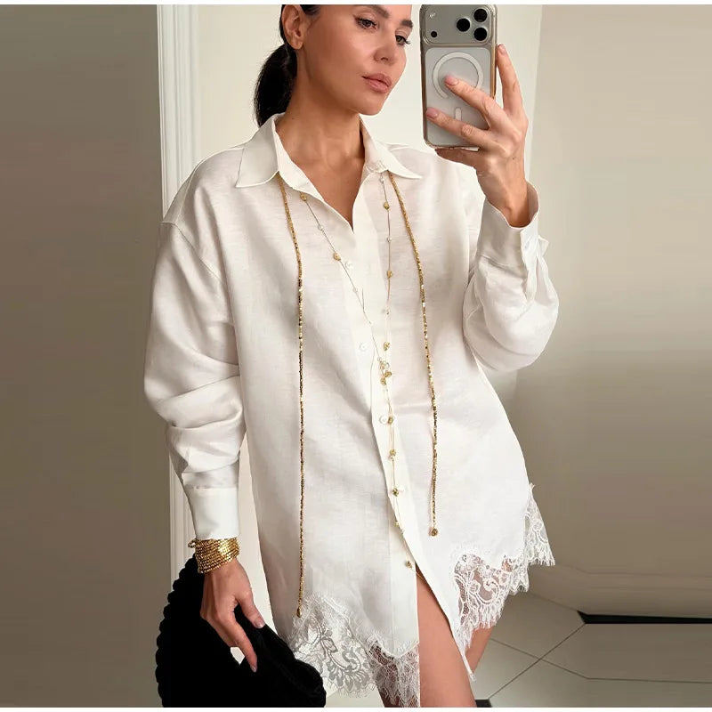Lace Embroidered Short Set