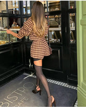 Caramel Houndstooth Set