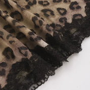 Leopard & Lace Midi Skirt