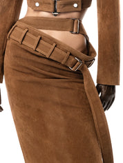 Coco Suede Cut Out Skirt