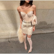 Lace Bandage Mini Skirt