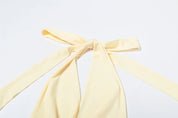 Butter Yellow Floral Skirt Set