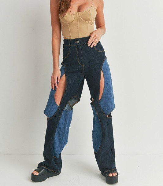 No In-between Cut Out Jeans