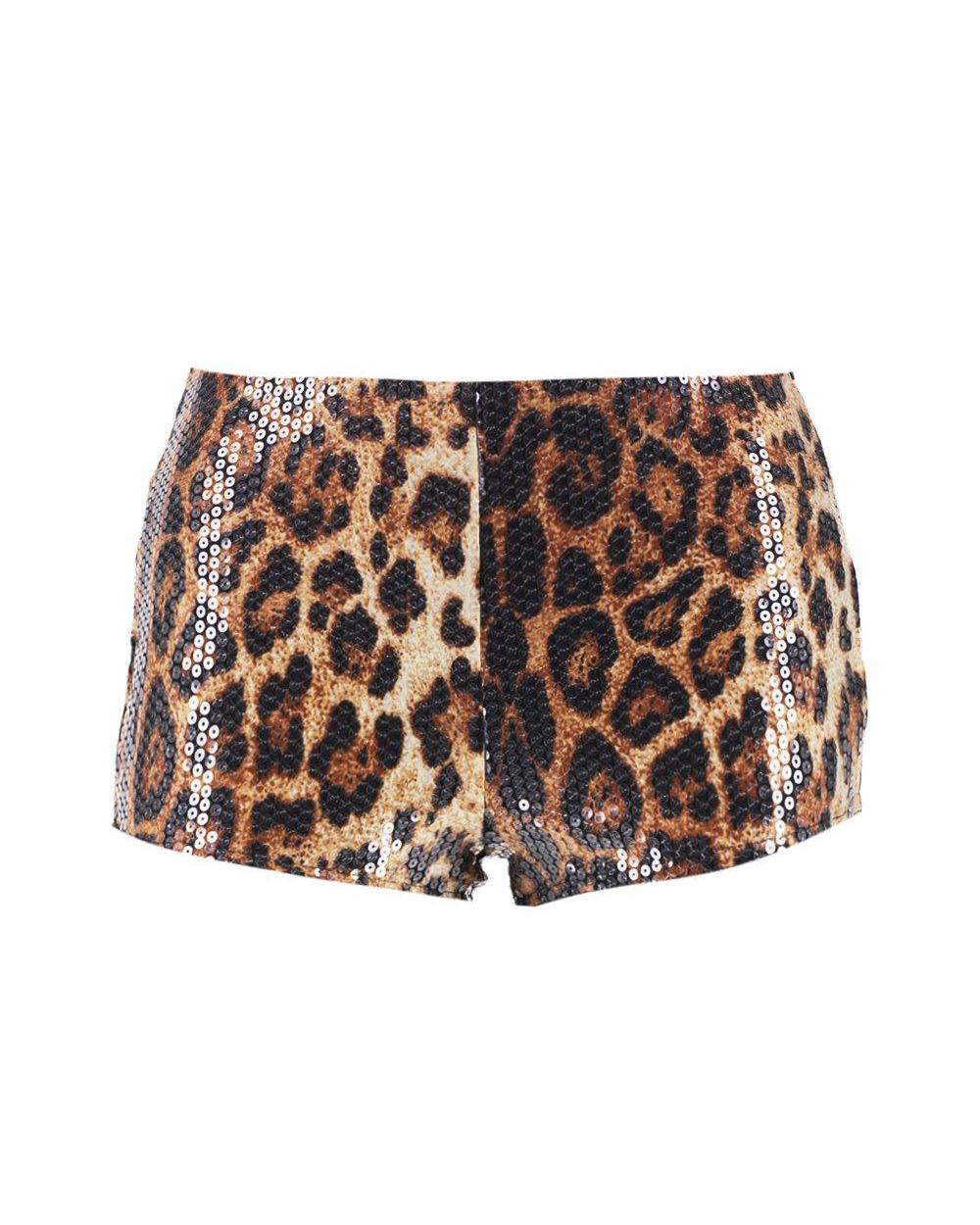 Leopard Sequin Hot Pants