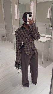 City Streets Flannel Top